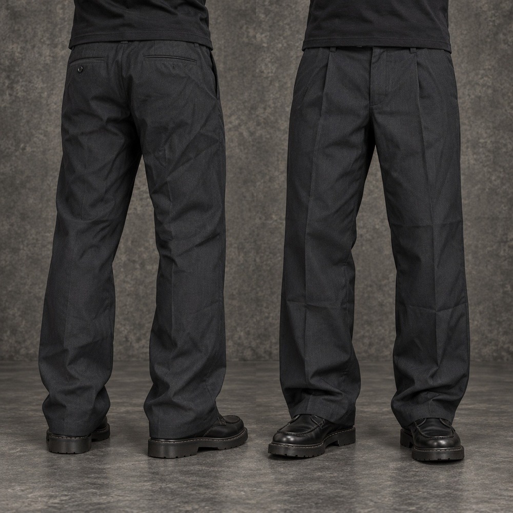34x30 Gray Pleated Straight Wide Leg Dress Pants Y2K Grunge